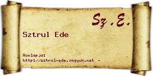 Sztrul Ede névjegykártya